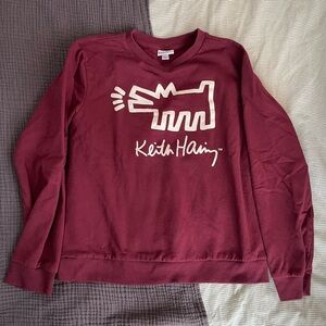 Keith Haring Maroon Sweater